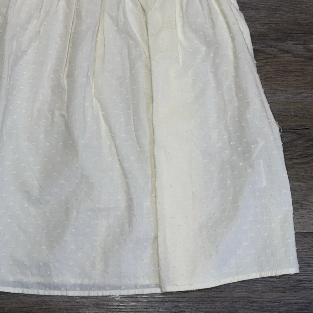 NWT Divided by H&M Smocked Poplin Dress Womens Small Cream Ivory Colorway